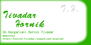 tivadar hornik business card